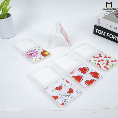 Molan Cano Crystal Clear Magsafe Printing Samsung Z Flip 7 เคสใสสกรีนลาย