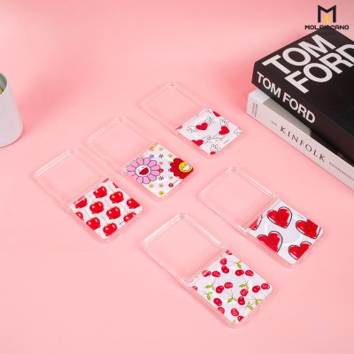 Molan Cano Crystal Clear Magsafe Printing Samsung Z Flip 7 เคสใสสกรีนลาย