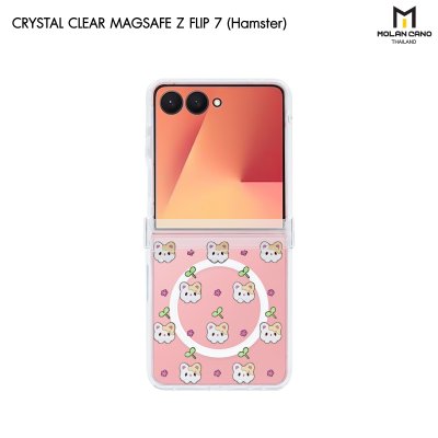Molan Cano Crystal Clear Magsafe Printing Samsung Z Flip 7 เคสใสสกรีนลาย
