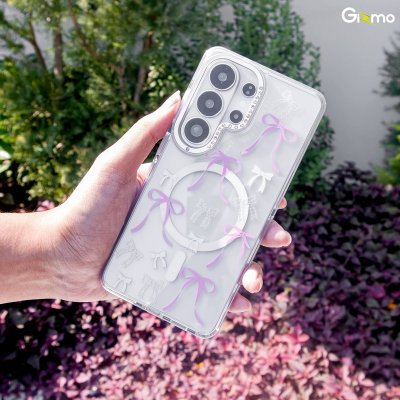 Machino Crystal Clear Magsafe เคสใสกันกระแทกลายแฟชั่น S26 Ultra Series