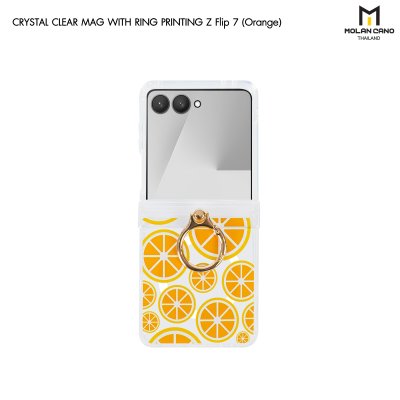Molan Cano Crystal Clear Flip7 MagSafe with Ring เคสใสสกรีนลายแฟชั่น ปกป้องครบครัน