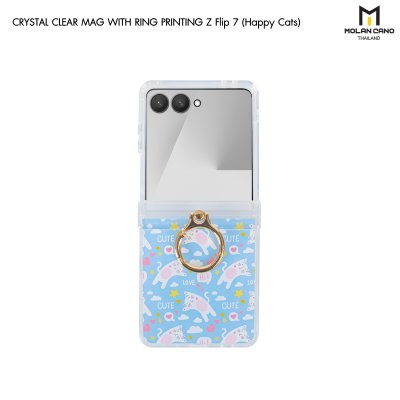 Molan Cano Crystal Clear Flip7 MagSafe with Ring เคสใสสกรีนลายแฟชั่น ปกป้องครบครัน
