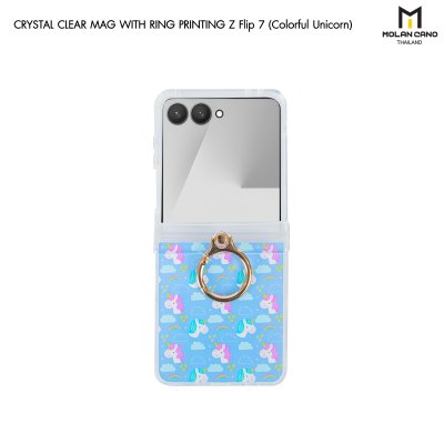 Molan Cano Crystal Clear Flip7 MagSafe with Ring เคสใสสกรีนลายแฟชั่น ปกป้องครบครัน