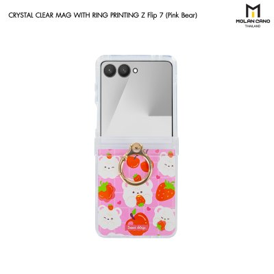 Molan Cano Crystal Clear Flip7 MagSafe with Ring เคสใสสกรีนลายแฟชั่น ปกป้องครบครัน