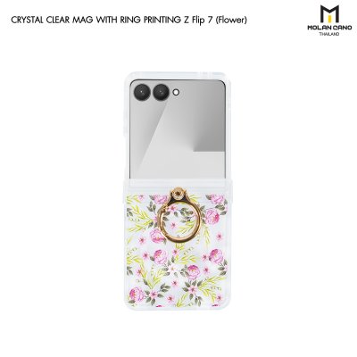 Molan Cano Crystal Clear Flip7 MagSafe with Ring เคสใสสกรีนลายแฟชั่น ปกป้องครบครัน