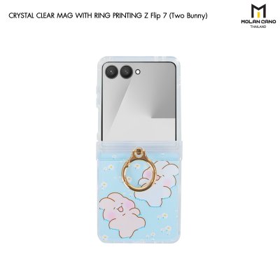 Molan Cano Crystal Clear Flip7 MagSafe with Ring เคสใสสกรีนลายแฟชั่น ปกป้องครบครัน