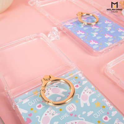 Molan Cano Crystal Clear Flip7 MagSafe with Ring เคสใสสกรีนลายแฟชั่น ปกป้องครบครัน
