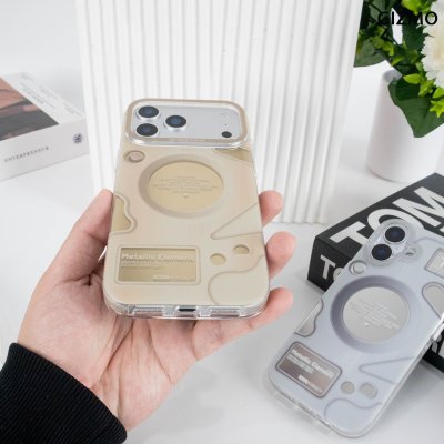 Gizmo Crystal Metallic Element Case เคสใสลายตารางธาตุไทเทเนียม รองรับ MagSafe iPhone 17
