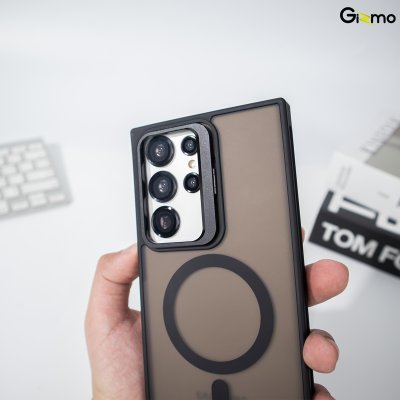 Gizmo เคสรุ่น Camera Protect stand with mag รุ่น S24 Ultra เนื้อสัมผัสแมท เคสชาร์จได้ กันกระแทก(แถมฟิล์มเลนส์อลู)