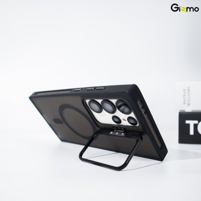 Gizmo เคสรุ่น Camera Protect stand with mag รุ่น S24 Ultra เนื้อสัมผัสแมท เคสชาร์จได้ กันกระแทก(แถมฟิล์มเลนส์อลู)