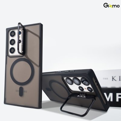 Gizmo เคสรุ่น Camera Protect stand with mag รุ่น S24 Ultra เนื้อสัมผัสแมท เคสชาร์จได้ กันกระแทก(แถมฟิล์มเลนส์อลู)