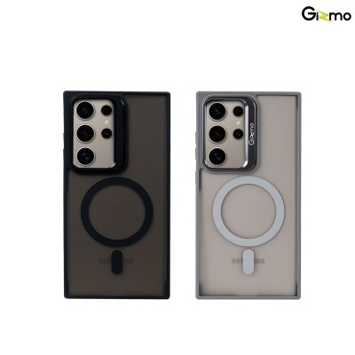 Gizmo เคสรุ่น Camera Protect stand with mag รุ่น S24 Ultra เนื้อสัมผัสแมท เคสชาร์จได้ กันกระแทก(แถมฟิล์มเลนส์อลู)