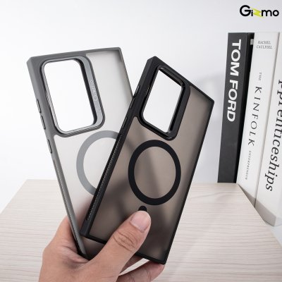 Gizmo เคสรุ่น Camera Protect stand with mag รุ่น S24 Ultra เนื้อสัมผัสแมท เคสชาร์จได้ กันกระแทก(แถมฟิล์มเลนส์อลู)