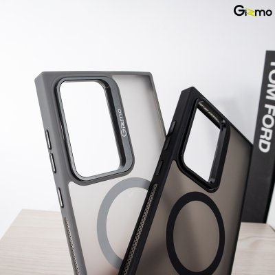 Gizmo เคสรุ่น Camera Protect stand with mag รุ่น S24 Ultra เนื้อสัมผัสแมท เคสชาร์จได้ กันกระแทก(แถมฟิล์มเลนส์อลู)