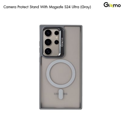 Gizmo เคสรุ่น Camera Protect stand with mag รุ่น S24 Ultra เนื้อสัมผัสแมท เคสชาร์จได้ กันกระแทก(แถมฟิล์มเลนส์อลู)