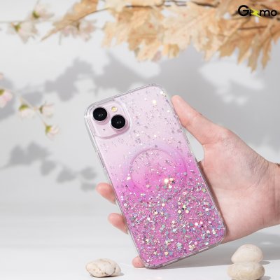 Gizmo เคส รุ่น Defense Candy Glitter case เคสสำหรับชาร์จ เคสใสมีกลิตเตอร์ สีฟ้า/ชมพู/เขียว รองรับiPhone 15/15+