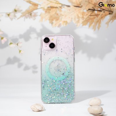 Gizmo เคส รุ่น Defense Candy Glitter case เคสสำหรับชาร์จ เคสใสมีกลิตเตอร์ สีฟ้า/ชมพู/เขียว รองรับiPhone 15/15+