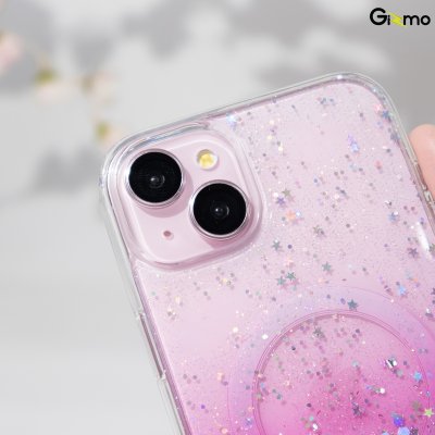 Gizmo เคส รุ่น Defense Candy Glitter case เคสสำหรับชาร์จ เคสใสมีกลิตเตอร์ สีฟ้า/ชมพู/เขียว รองรับiPhone 15/15+