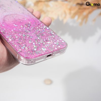 Gizmo เคส รุ่น Defense Candy Glitter case เคสสำหรับชาร์จ เคสใสมีกลิตเตอร์ สีฟ้า/ชมพู/เขียว รองรับiPhone 15/15+