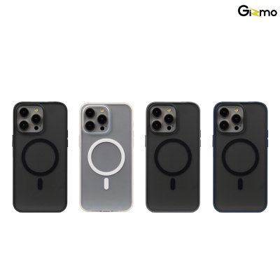 Gizmo case เคสชาร์จได้ ขอบสี-หลังด้าน รุ่น Defense matte magsafe รองรับ 15/15+/15P/15PM (หมายเหตุ/ทักแชท บอกรุ่น)