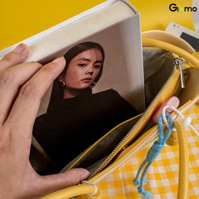 Fungoofun Cashew Nut Tote Bag กระเป๋าสะพายไหล่ พร้อมกระเป๋าด้านในแบบถอดได้ รุ่น F544