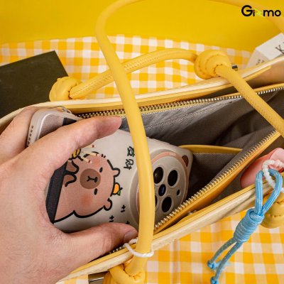 Fungoofun Cashew Nut Tote Bag กระเป๋าสะพายไหล่ พร้อมกระเป๋าด้านในแบบถอดได้ รุ่น F544