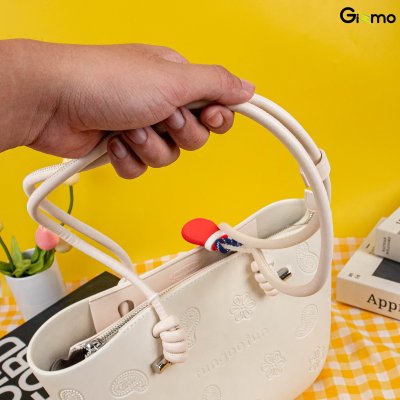 Fungoofun Cashew Nut Tote Bag กระเป๋าสะพายไหล่ พร้อมกระเป๋าด้านในแบบถอดได้ รุ่น F544