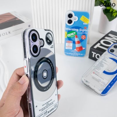 GIZMO WWPC Crystal Clear Case With magsafe เคสใสกันกระแทก ลาย Warning Signs & Disc iPhone 17