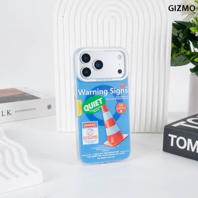 GIZMO WWPC Crystal Clear Case With magsafe เคสใสกันกระแทก ลาย Warning Signs & Disc iPhone 17