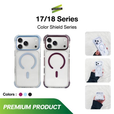 AOKX Color Shield with MagSafe สำหรับ iPhone 17/18 Series เคสใสดีไซน์ขอบสี
