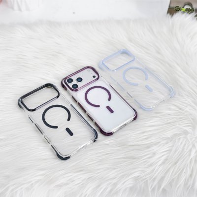 AOKX Color Shield with MagSafe สำหรับ iPhone 17/18 Series เคสใสดีไซน์ขอบสี