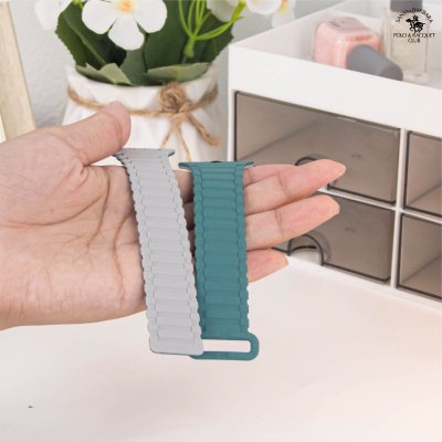 Polo Dominic Watchband Santa Barbara สายนาฬิกาแม่เหล็กซิลิกาเจลทูโทน 42/44/45 mm. ลิขสิทธิ์แท้
