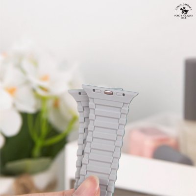 Polo Dominic Watchband Santa Barbara สายนาฬิกาแม่เหล็กซิลิกาเจลทูโทน 42/44/45 mm. ลิขสิทธิ์แท้
