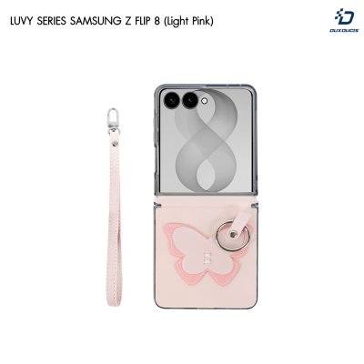 Dux Ducis Luvy Series Case เคสลายปักพรีเมียมพร้อมสายคล้องมือ for Samsung Galaxy Z Flip 8