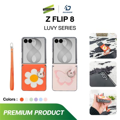 Dux Ducis Luvy Series Case เคสลายปักพรีเมียมพร้อมสายคล้องมือ for Samsung Galaxy Z Flip 8