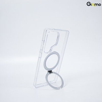 Gizmo เคส Defense Crystal Magsafe Stand Samsung Galaxy s25 Ultra series เคสใส กันกระแทก มีขาตั้ง เคสชาร์จได้