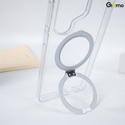 Gizmo เคส Defense Crystal Magsafe Stand Samsung Galaxy s25 Ultra series เคสใส กันกระแทก มีขาตั้ง เคสชาร์จได้