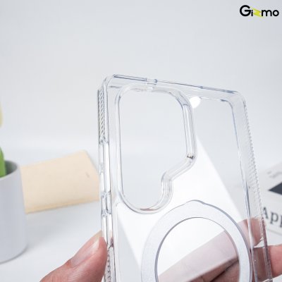 Gizmo เคส Defense Crystal Magsafe Stand Samsung Galaxy s25 Ultra series เคสใส กันกระแทก มีขาตั้ง เคสชาร์จได้