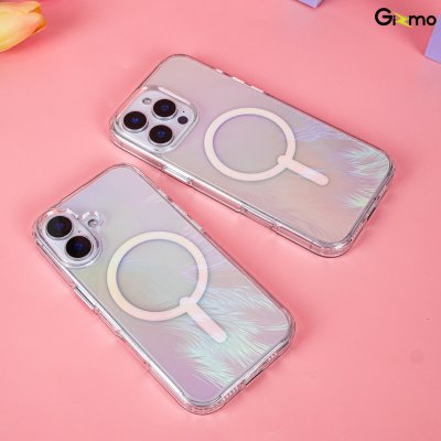 Kaono Defense hologram with magsafe เคสโฮโลแกรม ใสวิ้งค์ กันกระแทก iPhone 16/16+/16Pro/16Pro max