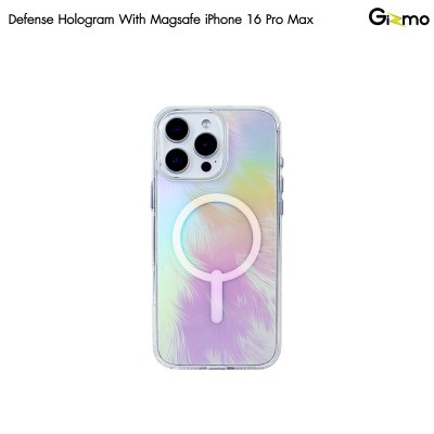 Kaono Defense hologram with magsafe เคสโฮโลแกรม ใสวิ้งค์ กันกระแทก iPhone 16/16+/16Pro/16Pro max