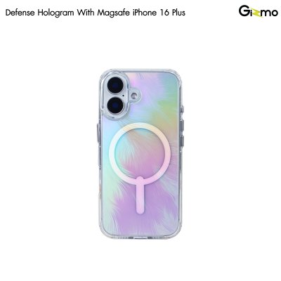 Kaono Defense hologram with magsafe เคสโฮโลแกรม ใสวิ้งค์ กันกระแทก iPhone 16/16+/16Pro/16Pro max