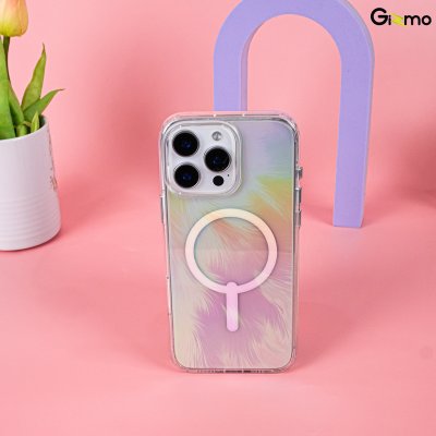 Kaono Defense hologram with magsafe เคสโฮโลแกรม ใสวิ้งค์ กันกระแทก iPhone 16/16+/16Pro/16Pro max