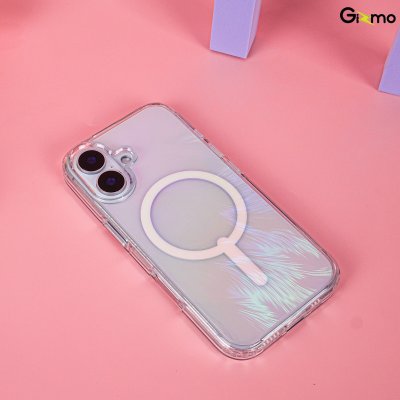 Kaono Defense hologram with magsafe เคสโฮโลแกรม ใสวิ้งค์ กันกระแทก iPhone 16/16+/16Pro/16Pro max