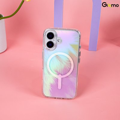 Kaono Defense hologram with magsafe เคสโฮโลแกรม ใสวิ้งค์ กันกระแทก iPhone 16/16+/16Pro/16Pro max