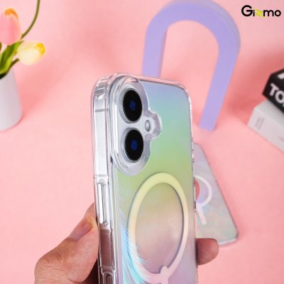 Kaono Defense hologram with magsafe เคสโฮโลแกรม ใสวิ้งค์ กันกระแทก iPhone 16/16+/16Pro/16Pro max