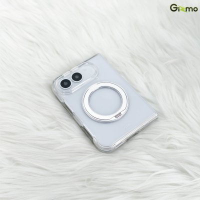 Gizmo Rotate Stand Clear/Silver Magsafe เคสใสพร้อมขาตั้งหมุน 360° รองรับ MagSafe