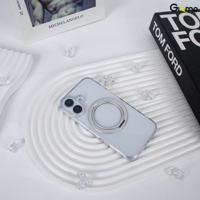 Gizmo Defense magsafe Rotate Stand iPhone 16/16+/16pro/16Pro max เคสใส กันกระแทก มีขาตั้ง เคสชาร์จได้