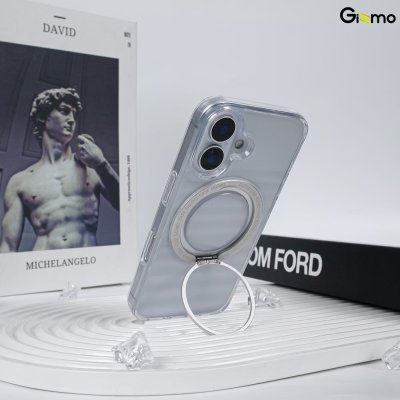 Gizmo Defense magsafe Rotate Stand iPhone 16/16+/16pro/16Pro max เคสใส กันกระแทก มีขาตั้ง เคสชาร์จได้