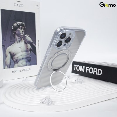 Gizmo Defense magsafe Rotate Stand iPhone 16/16+/16pro/16Pro max เคสใส กันกระแทก มีขาตั้ง เคสชาร์จได้