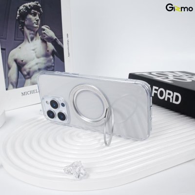 Gizmo Defense magsafe Rotate Stand iPhone 16/16+/16pro/16Pro max เคสใส กันกระแทก มีขาตั้ง เคสชาร์จได้